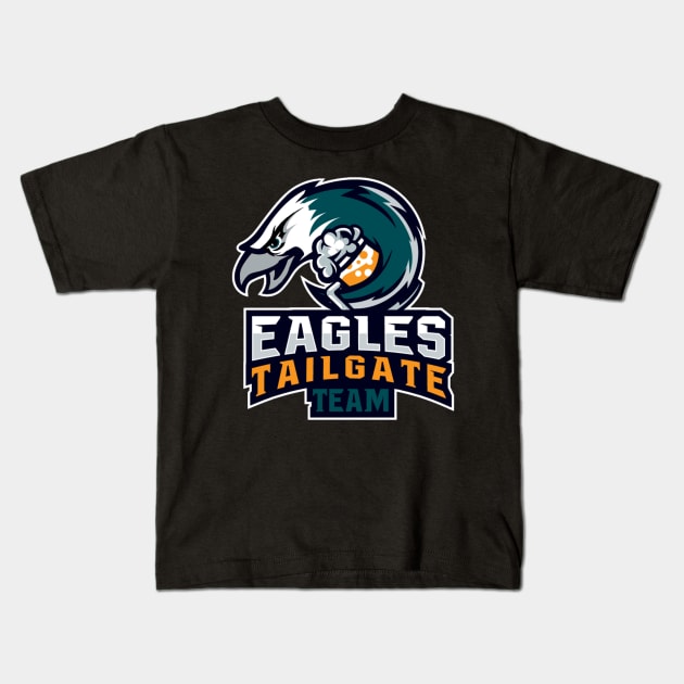 Eagles Tailgate Team Official Tee Kids T-Shirt by Tailgate Team Tees